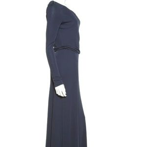 SOLD!! Halston Heritage Navy One-shoulder Gown
